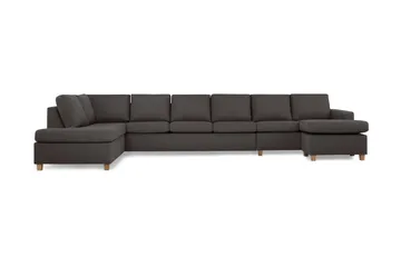 Crazy 6-sits Vänstervänd U-formad XX-Large Soffa med Divan och Schäslong i Tyg