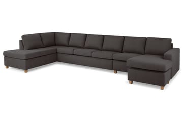 Crazy 6-sits Vänstervänd U-formad XX-Large Soffa med Divan och Schäslong i Tyg - Mörkgrå - Products - Möbler - Soffa - U-soffa