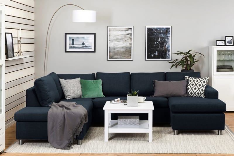 Crazy U-soffa Large Divan Höger - Mörkblå - Products - Möbler - Soffa - U-soffa