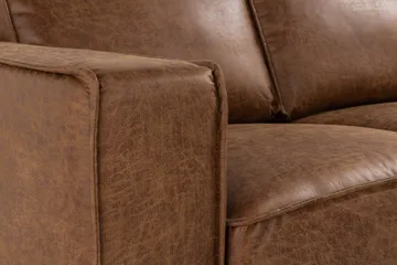 Akron 2-sits Soffa med Divan Vänster Bondedläder - Brun - Products - Möbler - Soffa - Divansoffa & schäslongsoffa - 2 sits soffa med divan