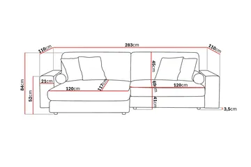 Arken Lyx 4-sits Vändbar L-formad Djup Divansoffa i Tyg - Grön - Products - Möbler - Soffa - Divansoffa & schäslongsoffa - 4 sits soffa med divan