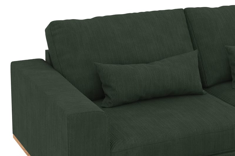 Copenhagen 4-sits Högervänd L-formad Divansoffa i Manchester - Mörkgrön - Products - Möbler - Soffa - Divansoffa & schäslongsoffa - 4 sits soffa med divan