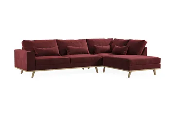 Copenhagen 4-sits Högervänd L-formad Schäslongsoffa i Sammet - Lila - Products - Möbler - Soffa - Divansoffa & schäslongsoffa - 4 sits soffa med divan