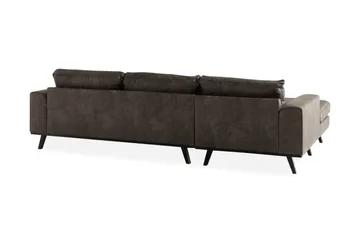 Copenhagen 4-sits Vänstervänd L-formad Divansoffa i Konstläder - Mörkgrå - Products - Möbler - Soffa - Divansoffa & schäslongsoffa - 4 sits soffa med divan
