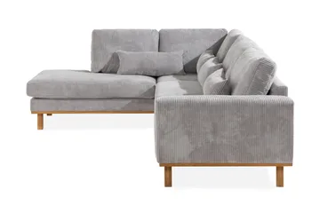 Copenhagen 4-sits Vänstervänd L-formad Schäslongsoffa i Manchester - Ljusgrå - Products - Möbler - Soffa - Divansoffa & schäslongsoffa - 4 sits soffa med divan
