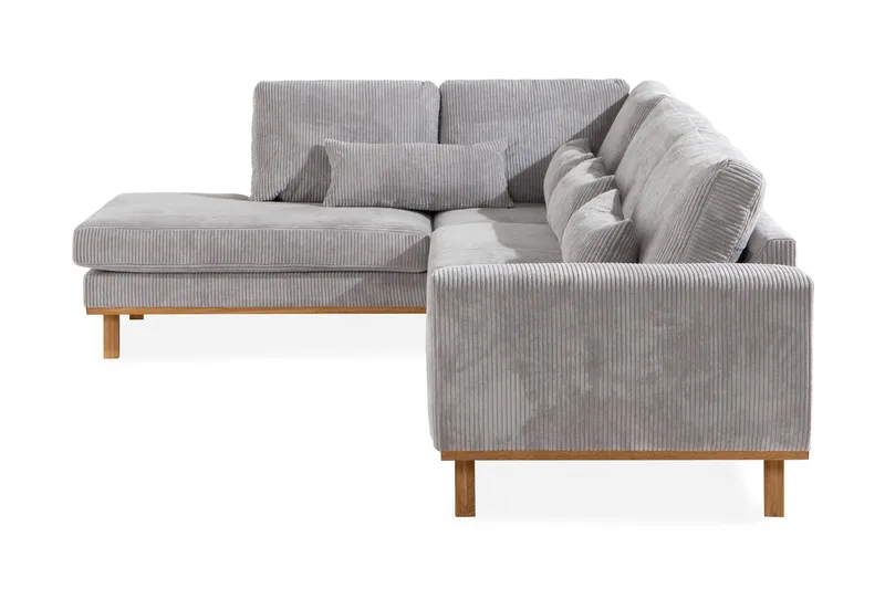 Copenhagen 4-sits Vänstervänd L-formad Schäslongsoffa i Manchester - Ljusgrå - Products - Möbler - Soffa - Divansoffa & schäslongsoffa - 4 sits soffa med divan