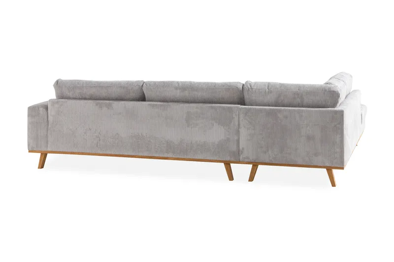 Copenhagen 4-sits Vänstervänd L-formad Schäslongsoffa i Manchester - Ljusgrå - Products - Möbler - Soffa - Divansoffa & schäslongsoffa - 4 sits soffa med divan