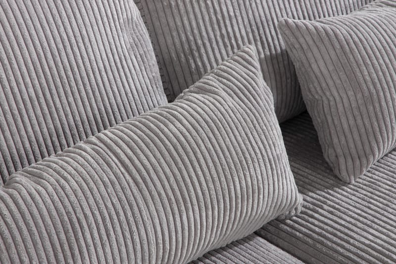 Copenhagen 4-sits Vänstervänd L-formad Schäslongsoffa i Manchester - Ljusgrå - Products - Möbler - Soffa - Divansoffa & schäslongsoffa - 4 sits soffa med divan
