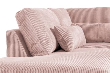 Copenhagen 4-sits Vänstervänd L-formad Schäslongsoffa i Manchester - Rosa - Products - Möbler - Soffa - Divansoffa & schäslongsoffa - 4 sits soffa med divan