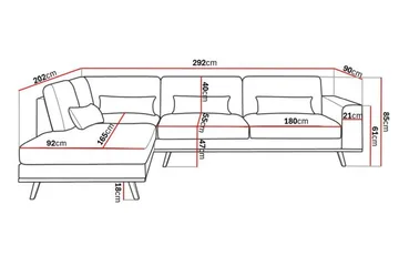 Copenhagen 4-sits Vänstervänd L-formad Schäslongsoffa i Sammet - Lila - Products - Möbler - Soffa - Divansoffa & schäslongsoffa - 4 sits soffa med divan