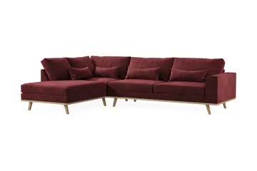 Copenhagen 4-sits Vänstervänd L-formad Schäslongsoffa i Sammet - Lila - Products - Möbler - Soffa - Divansoffa & schäslongsoffa - 4 sits soffa med divan