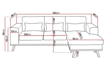 Copenhagen Compact 3-sits Vändbar L-formad Divansoffa i Sammet - Mörkgrå - Products - Möbler - Soffa - Divansoffa & schäslongsoffa - 3 sits soffa med divan