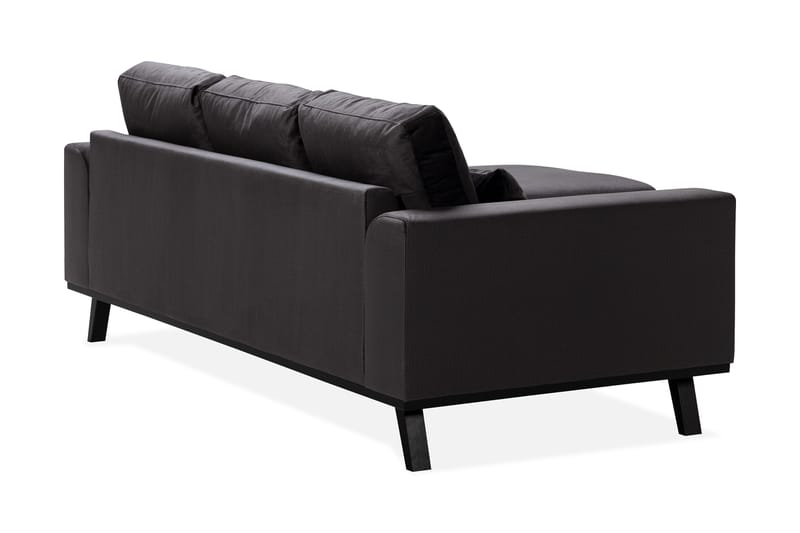 Copenhagen Compact 3-sits Vändbar L-formad Divansoffa i Sammet - Mörkgrå - Products - Möbler - Soffa - Divansoffa & schäslongsoffa - 3 sits soffa med divan