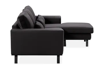 Copenhagen Compact 3-sits Vändbar L-formad Divansoffa i Sammet - Mörkgrå - Products - Möbler - Soffa - Divansoffa & schäslongsoffa - 3 sits soffa med divan