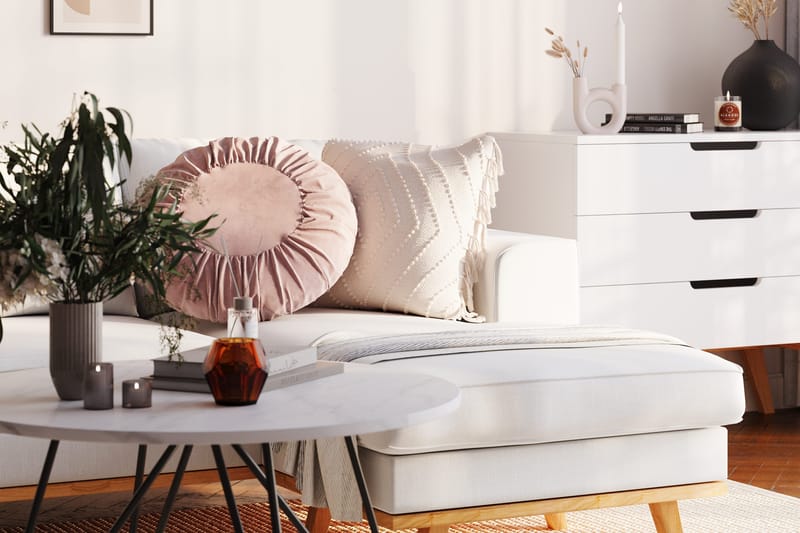 Copenhagen Compact 3-sits Vändbar L-formad Divansoffa i Tyg - Ljusgrå - Products - Möbler - Soffa - Divansoffa & schäslongsoffa - 3 sits soffa med divan