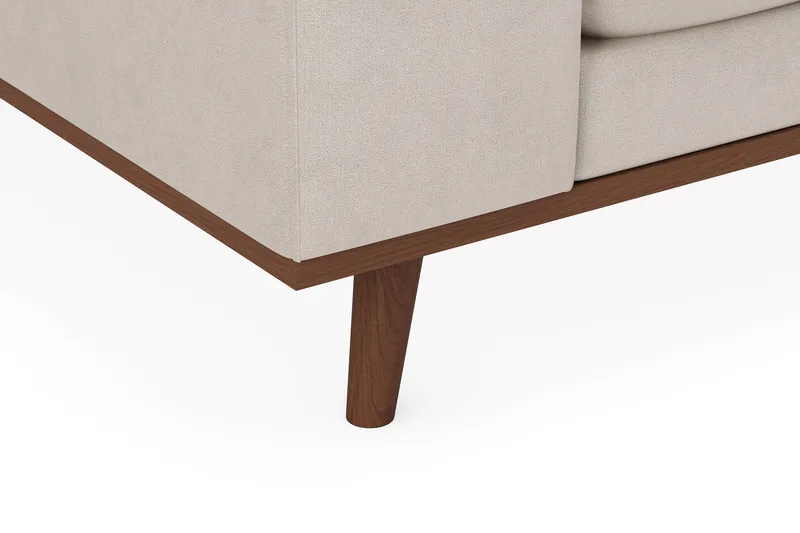 Copenhagen Premium 4-sits Högervänd L-formad Djup Divansoffa i Tyg - Beige - Products - Möbler - Soffa - Divansoffa & schäslongsoffa - 3 sits soffa med divan