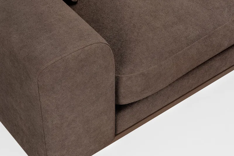 Copenhagen Premium 4-sits Högervänd L-formad Djup Schäslongsoffa i Tyg - Mörkbrun - Products - Möbler - Soffa - Divansoffa & schäslongsoffa - 4 sits soffa med divan