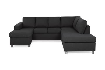 Crazy 4-sits Högervänd U-formad Large Soffa med Divan och Schäslong i Tyg