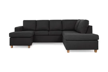 Crazy 4-sits Högervänd U-formad Large Soffa med Divan och Schäslong i Tyg