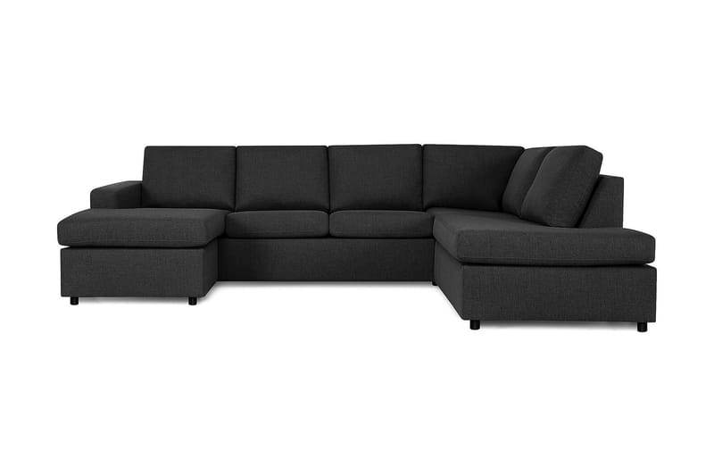 Crazy 4-sits Högervänd U-formad Large Soffa med Divan och Schäslong i Tyg, Antracit
