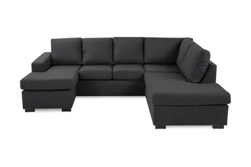 Crazy 4-sits Högervänd U-formad Small Soffa med Divan och Schäslong i Tyg