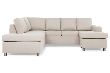 Crazy 4-sits Vänstervänd U-formad Large Soffa med Divan och Schäslong i Tyg