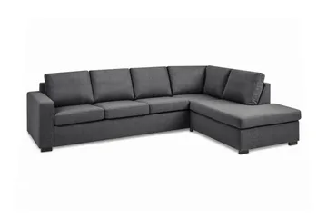 Crazy Limited Edition 4-sits Högervänd L-formad Schäslongsoffa i Tyg - Mörkgrå - Products - Möbler - Soffa - Divansoffa & schäslongsoffa - 4 sits soffa med divan