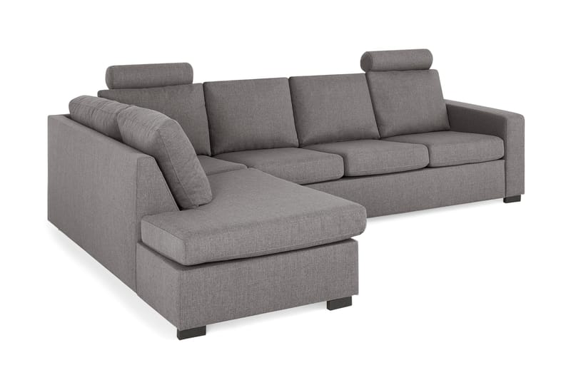 Crazy Limited Edition 4-sits Vänstervänd L-formad Djup Schäslongsoffa i Tyg - Grå - Products - Möbler - Soffa - Divansoffa & schäslongsoffa - 4 sits soffa med divan
