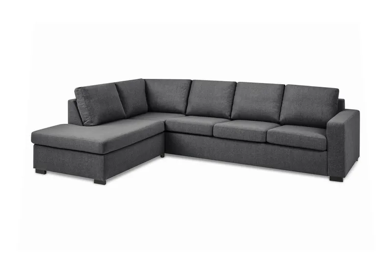 Crazy Limited Edition 4-sits Vänstervänd L-formad Schäslongsoffa i Tyg - Mörkgrå - Products - Möbler - Soffa - Divansoffa & schäslongsoffa - 4 sits soffa med divan