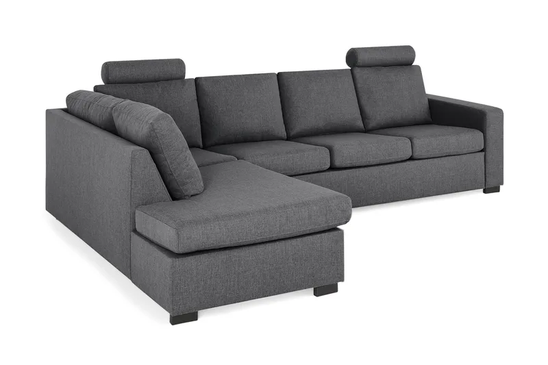 Crazy Limited Edition 4-sits Vänstervänd L-formad Schäslongsoffa i Tyg - Mörkgrå - Products - Möbler - Soffa - Divansoffa & schäslongsoffa - 4 sits soffa med divan