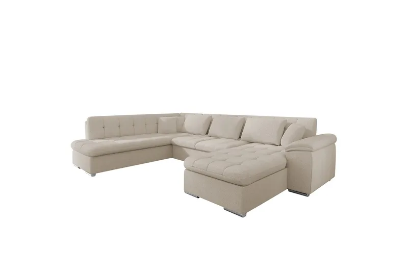 Dynir Soffa med Divan och Schäslong 4-sits, Beige