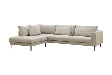 Florenz 4-sits Vänstervänd L-formad Schäslongsoffa i Tyg - Grå / Beige - Products - Möbler - Soffa - Divansoffa & sch äslongsoffa - 4 sits soffa med divan