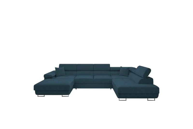 Gabina Soffa med Divan och Schäslong 4-sits - Blå - Products - Möbler - Soffa - Divansoffa & schäslongsoffa - 4 sits soffa med divan