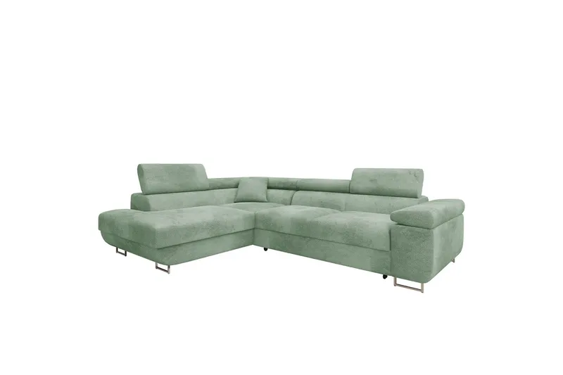 Gabina Soffa med Schäslong 3-sits - Grön - Products - Möbler - Soffa - Divansoffa & schäslongsoffa - 3 sits soffa med divan