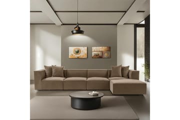 Gregor Soffa med Divan 4-sits - Brun - Products - Möbler - Soffa - Divansoffa & schäslongsoffa - 4 sits soffa med divan