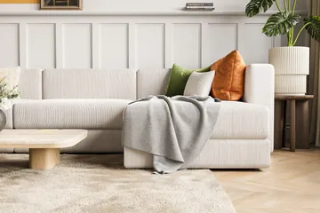 Hagblom 4-sits Divansoffa med Förvaring Vändbar - Beige - Products - Möbler - Soffa - Divansoffa & schäslongsoffa - 4 sits soffa med divan