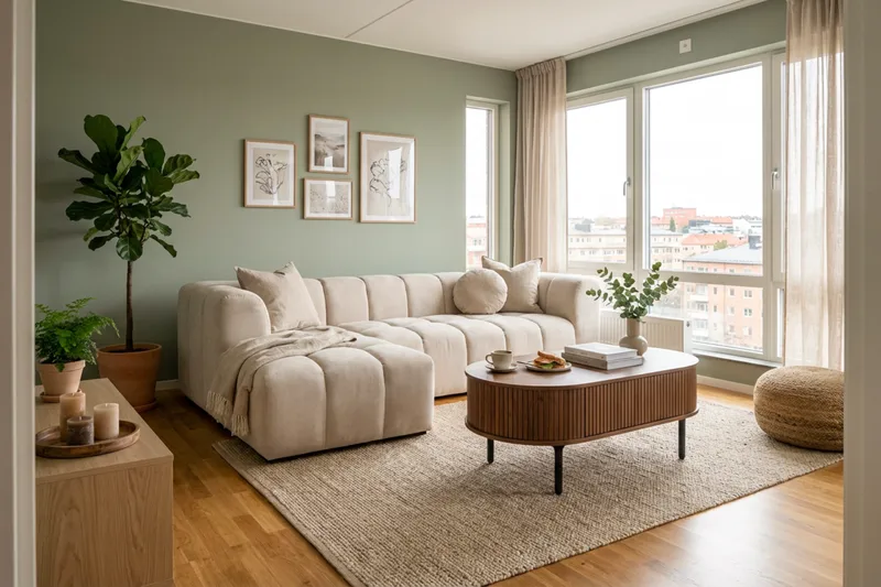 Marlow 3-sits Bubblig Divansoffa vänster - Beige - Products - Möbler - Soffa - Divansoffa & schäslongsoffa - 3 sits soffa med divan