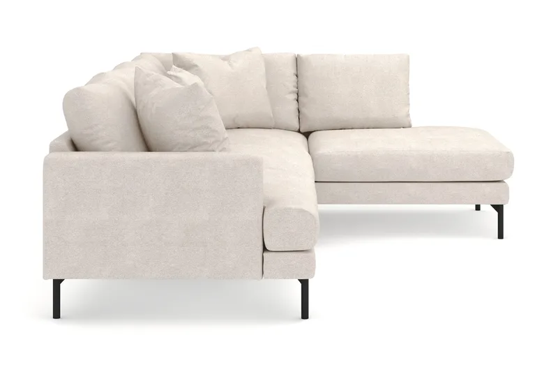 Menard 4-sits Högervänd L-formad Djup Schäslongsoffa i Tyg - Beige - Products - Möbler - Soffa - Divansoffa & schäslongsoffa - 4 sits soffa med divan