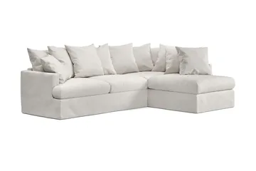 Menard 4-sits Högervänd L-formad Djup Schäslongsoffa i Tyg - Beige - Products - Möbler - Soffa - Divansoffa & schäslongsoffa - 4 sits soffa med divan
