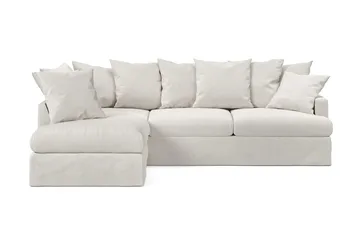 Menard 4-sits Vänstervänd L-formad Djup Schäslongsoffa i Tyg - Beige - Products - Möbler - Soffa - Divansoffa & schäslongsoffa - 4 sits soffa med divan