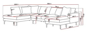 Menard 4-sits Vänstervänd Stor U-formad Djup Large Soffa med Divan och Schäslong i Manchester - Brun - Products - Möbler - Soffa - Divansoffa & schäslongsoffa - 4 sits soffa med divan
