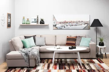 Nebraska Divansoffa 4-sits Vänster - Beige - Products - Möbler - Soffa - Divansoffa & schäslongsoffa - 4 sits soffa med divan