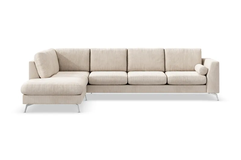 Ocean Lyx 4-sits Vänstervänd L-formad Schäslongsoffa i Manchester, Beige