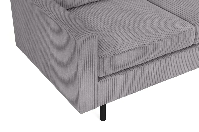 Peppe 3-sits Vändbar L-formad Divansoffa i Manchester - Mörkgrå - Products - Möbler - Soffa - Divansoffa & schäslongsoffa - 3 sits soffa med divan