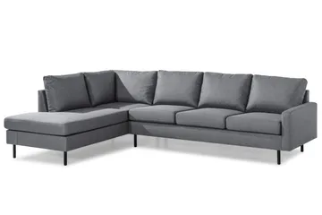 Peppe 4-sits Vänstervänd L-formad Schäslongsoffa i Tyg - Ljusgrå - Products - Möbler - Soffa - Divansoffa & schäslongsoffa - 4 sits soffa med divan