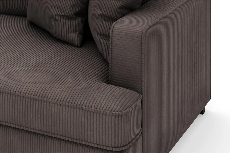 Rossita 4-sits Vänstervänd L-formad Djup Schäslongsoffa i Manchester - Mörkgrå - Products - Möbler - Soffa - Divansoffa & schäslongsoffa - 4 sits soffa med divan