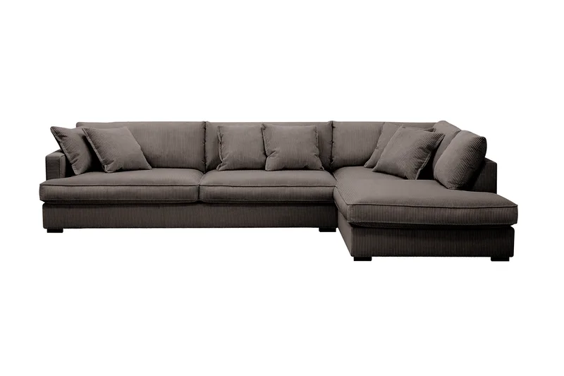 Rossita Lyx 4-sits Extra djup Soffa med Schäslong Höger - Mörkgrå Manchester - Products - Möbler - Soffa - Divansoffa & schäslongsoffa - 4 sits soffa med divan