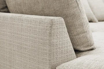 Rossita Lyx 4-sits Extra djup Soffa med Schäslong Vänster - Beige Chenille - Products - Möbler - Soffa - Divansoffa & schäslongsoffa - 4 sits soffa med divan