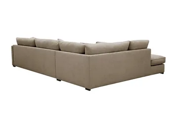 Rossita Lyx 4-sits Extra djup Soffa med Schäslong Vänster - Brun Tyg - Products - Möbler - Soffa - Divansoffa & schäslongsoffa - 4 sits soffa med divan