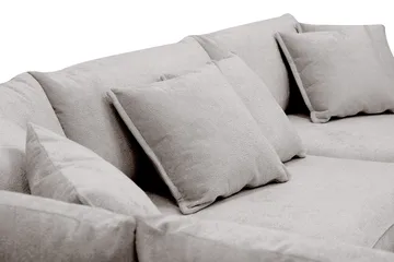 Rossita Lyx 4-sits Extra djup Soffa med Schäslong Vänster - Grå/Brun Chenille - Products - Möbler - Soffa - Divansoffa & schäslongsoffa - 4 sits soffa med divan